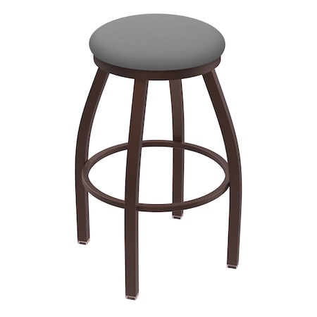 Holland Bar Stool Co 36" Swivel X-Tall Bar Stool, Brnz Finish, Canter Grey Seat X802